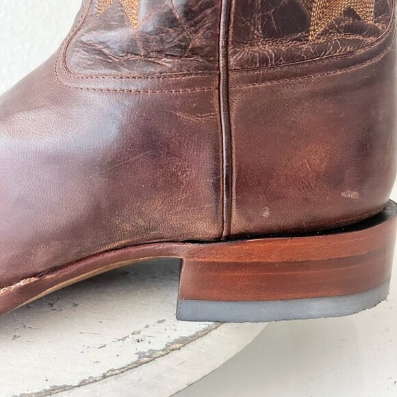 NEW Rod Patrick Mens Cowboy Boots 14.5A Perro Loco Brown Western Square Toe - Picture 5 of 13